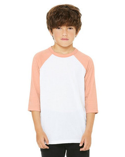 BELLA+CANVAS B3200Y - Youth 3/4 Sleeve Baseball Tee