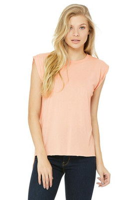 Bella+Canvas 8804 - T-shirt musclé fluide pour femmes avec poignet roulé