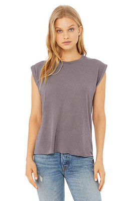 Bella+Canvas 8804 - T-shirt musclé fluide pour femmes avec poignet roulé