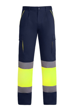 Roly HV9321 - ENIX Lined high-visibility multipocket long trousers