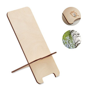 GROUW STAND Eco-Friendly Birch Wood Phone Stand with Pine Seeds - GiftRetail MO6690