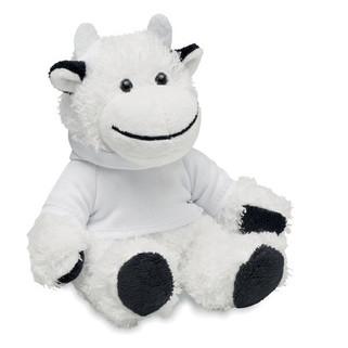 MANNY Adorable Cow Plush with Hooded Sweater - GiftRetail MO6735