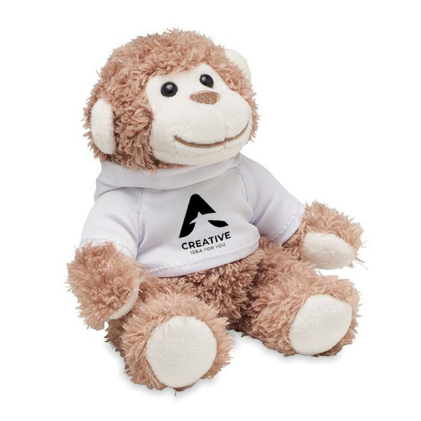 GiftRetail MO6737 - LENNY Cozy Hooded Sweater Monkey Plush Toy