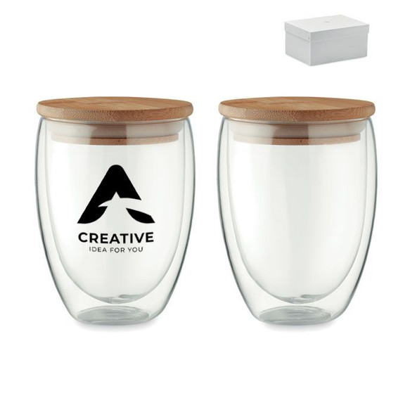 GiftRetail MO6739 - TIRANA SET Set of 2 glasses 350 ml in box