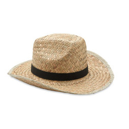GiftRetail MO6755 - TEXAS Chapéu cowboy de palha natural