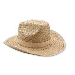 GiftRetail MO6755 - TEXAS Chapéu cowboy de palha natural