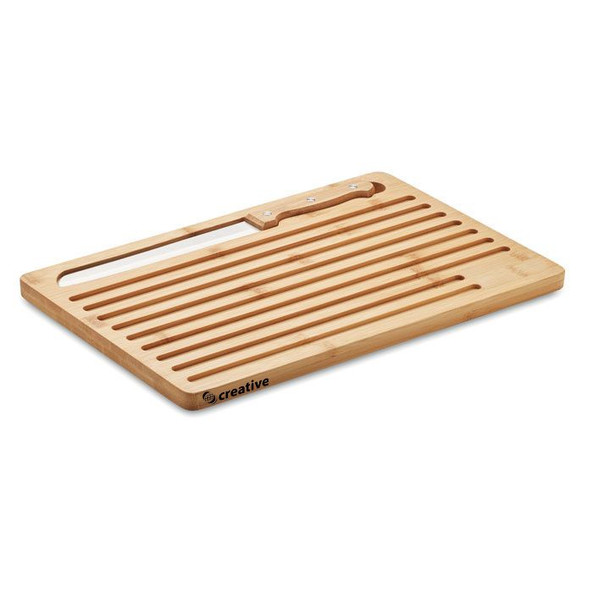 GiftRetail MO6776 - LEMBAGA Premium Bamboo Cutting Board and Knife Set