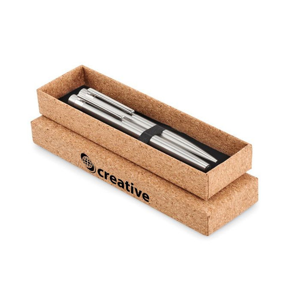 GiftRetail MO6795 - GRAZ SET Eco-Friendly Recycled Stainless Steel Pen Set