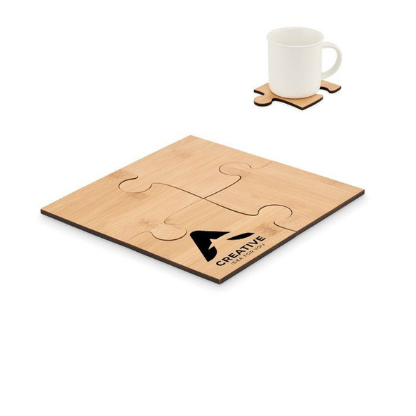 GiftRetail MO6796 - LEPY Set di 4 sottobicchieri puzzle