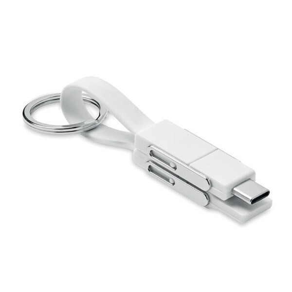 KEY C nøglering med 4 i 1 kabel - GiftRetail MO6820