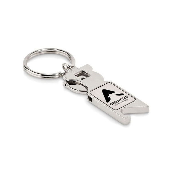 GiftRetail MO6824 - TOKEU Multi-Function Euro Token Keyring with Opener