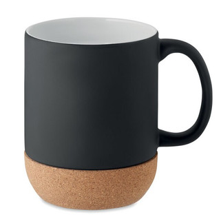 MATT Eco-Friendly Matt Ceramic Mug with Cork Base 300ml - GiftRetail MO6839