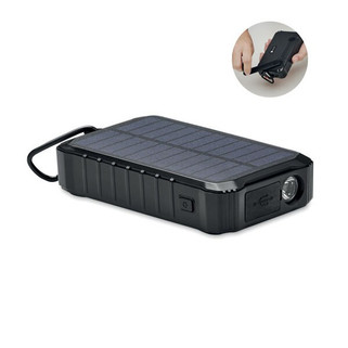 DYA 8000 mAh Solar Dynamo Power Bank with LED Light - GiftRetail MO6841