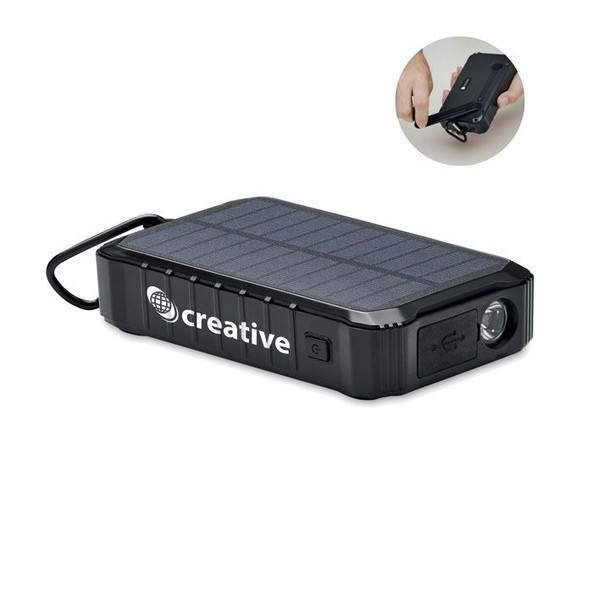 GiftRetail MO6841 - DYA Powerbank solaire à dynamo 8000