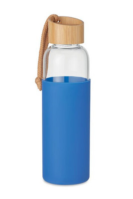 CHAI Eco-Friendly 500ml Glass Bottle with Bamboo Lid - GiftRetail MO6845