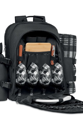 DUIN Deluxe 4-Person Picnic Backpack with Cooler - GiftRetail MO6870