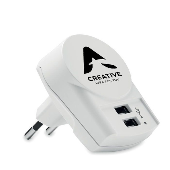 Skross MO6882 - EURO USB CHARGER 2XA Skross Euro USB Lader (2xA)