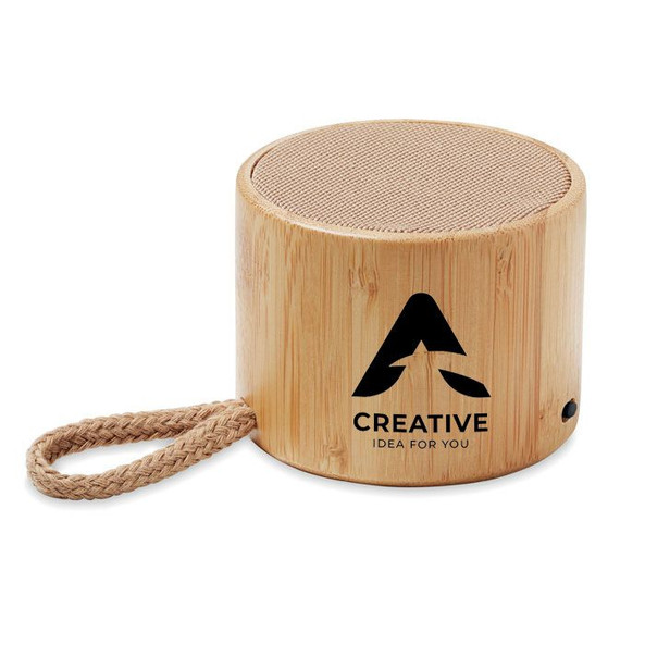 GiftRetail MO6890 - COOL Eco-Friendly Bamboo Wireless Speaker with SD Port