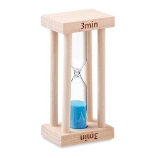 CI Elegant Wooden Sand Timer for 3-Minute Intervals - GiftRetail MO6902