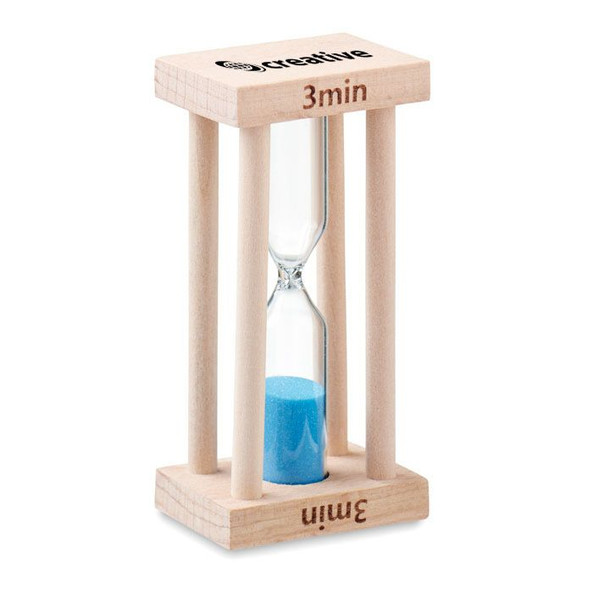 GiftRetail MO6902 - CI Elegant Wooden Sand Timer for 3-Minute Intervals
