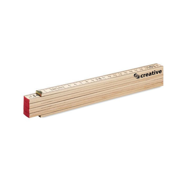 GiftRetail MO6904 - ARA Carpenter ruler in wood 2m