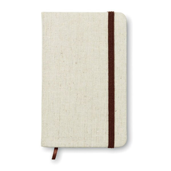 Premium A6 Canvas Notebook with Elastic Closure - GiftRetail MO6930