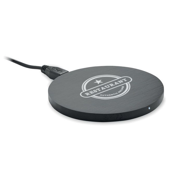 GiftRetail MO9434 - RUNDO Eco-Friendly Bamboo Wireless Charger for QI Devices