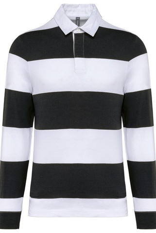 Kariban K285 - Gestreepte uniseks polo lange mouwen