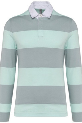 Kariban K285 - Unisex long-sleeved striped polo shirt