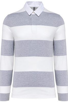 Kariban K285 - Unisex long-sleeved striped polo shirt