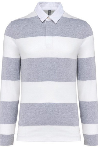 Kariban K285 - Gestreepte uniseks polo lange mouwen