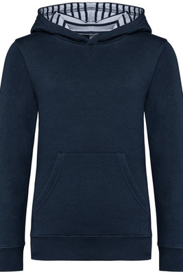 Kariban K4014 - Unisex kids contrast patterned hooded sweatshirt