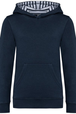 Kariban K4014 - Unisex kids contrast patterned hooded sweatshirt