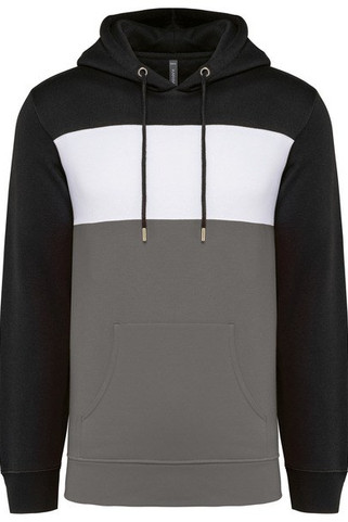 Kariban K4016 - Sweat-shirt tricolore à capuche unisexe