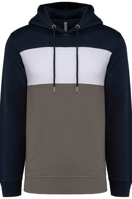 Kariban K4016 - Unisex tricolour hooded sweatshirt