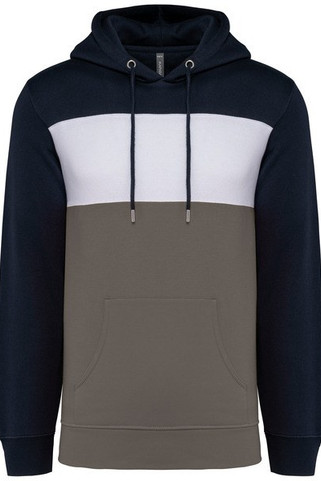 Kariban K4016 - Sweat-shirt tricolore à capuche unisexe