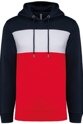 Kariban K4016 - Unisex tricolour hooded sweatshirt
