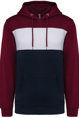 Kariban K4016 - Sweat-shirt tricolore à capuche unisexe