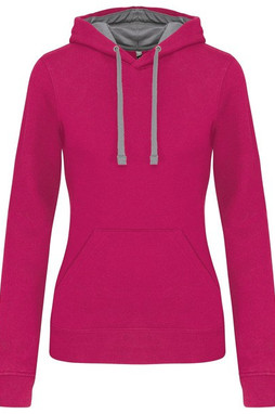 Kariban K465 - Felpa donna con cappuccio a contrasto