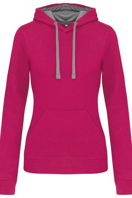 Kariban K465 - Ladies’ contrast hooded sweatshirt