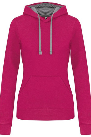 Kariban K465 - Ladies’ contrast hooded sweatshirt