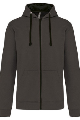 Kariban K466 - Contrast hooded full zip sweatshirt
