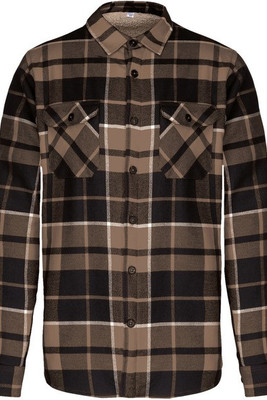 Kariban K579 - Sherpa-lined checked SHIRT JACKET
