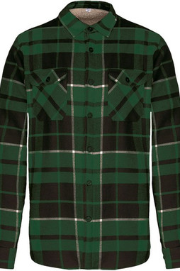 Kariban K579 - Karo-Hemdjacke mit Sherpa-Futter