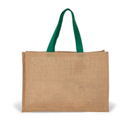 Kimood KI0743 - Eco-Friendly XL Jute Shopping Tote with Sturdy Handles