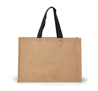 Kimood KI0743 - Eco-Friendly XL Jute Shopping Tote with Sturdy Handles