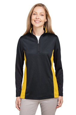 Harriton M786W - Ladies Flash Snag Protection Plus IL Colorblock Quarter-Zip