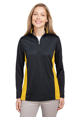 Harriton M786W - Ladies Flash Snag Protection Plus IL Colorblock Quarter-Zip