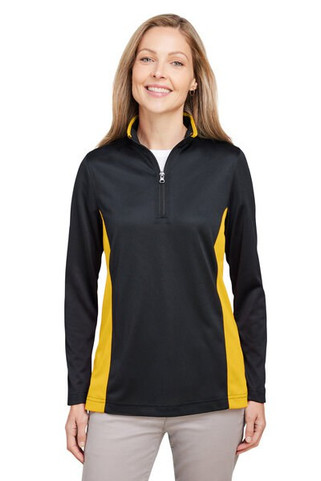 Harriton M786W - Ladies Flash Snag Protection Plus IL Colorblock Quarter-Zip