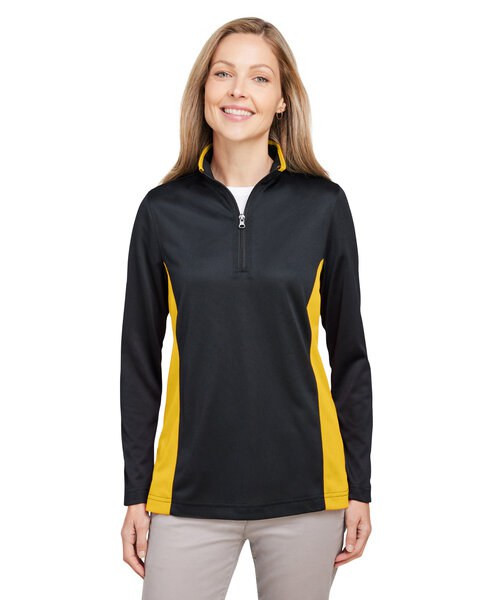 Harriton M786W - Ladies Flash Snag Protection Plus IL Colorblock Quarter-Zip